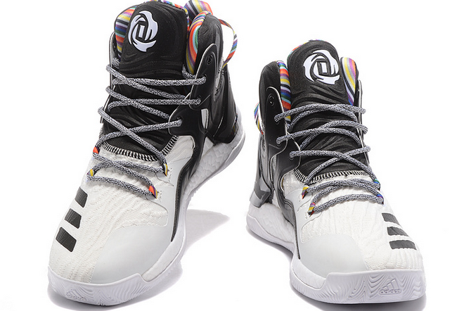 2020 Adidas D Rose 7 Boost White/Black-Multi Color For Sale 3 2020 Adidas D Rose 7 Boost White/Black-Multi Color For Sale - Image 3