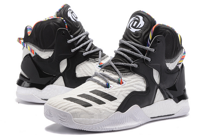 2020 Adidas D Rose 7 Boost White/Black-Multi Color For Sale 4 2020 Adidas D Rose 7 Boost White/Black-Multi Color For Sale - Image 4