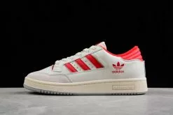 2022 Adidas Forum 84 Low Off White/Pink Glow-Vivid Red HQ6278 For Sale