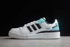 2022 Adidas Forum Exhibit Low Cloud White/Core Black-Pulse Aqua GZ5390 For Sale
