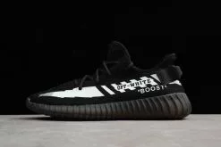 Off-White X Adidas Yeezy Boost 350 V2 Black/White Men's And Women's Size Free Shipping