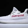 Supreme X Adidas Yeezy Boost 350 V2 White Red Shoes